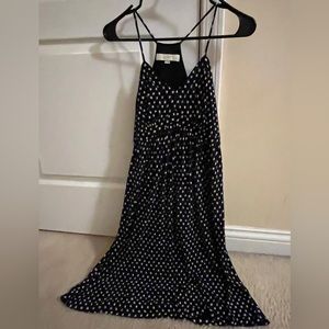 Ann Taylor Loft Navy Blue Polka Dot Dress Size XS